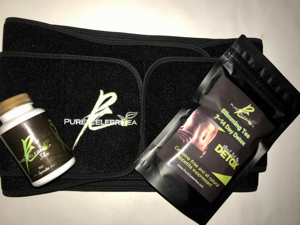 Waist shredder + slimming tea + immune boost/skin supplement bundle deal