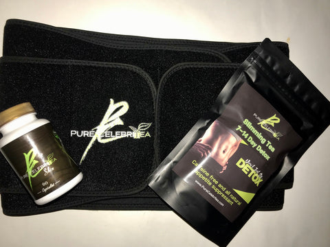 Waist shredder + slimming tea + immune boost/skin supplement bundle deal
